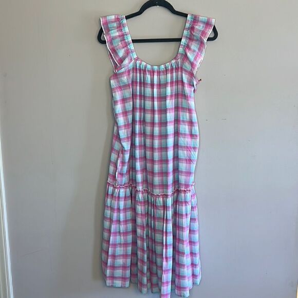 NWT Simply Southern Pink and Blue Midi Sundress - Size Large - Picture 2 of 10